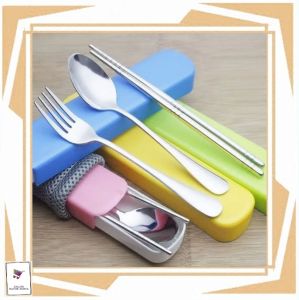 Set alat makan 3 in 1 | Sendok Garpu Sumpit Stainless