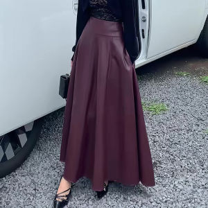 Trendy High Waist A-Line Skirt Luxury Minimalist Design Versatile Mid-Length Commute Style for Various Body Types Summer Wear