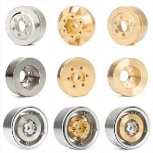 62g/pcs Brass Internal Wheel Weights for 1.9"/2.2" Rims Compatible with Axial SCX10 90046 TRX4 TRX6 1/10 RC Parts (2/4Pcs)