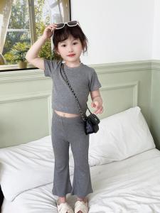 Cotton Fashionable T-Shirt and Bell-Bottoms Set