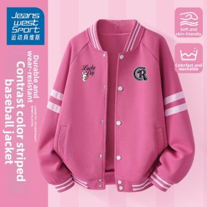 Sporty Girls Set Autumn Spring Sport Pants & Baseball Jacket