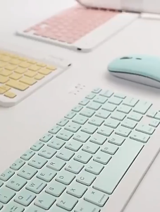10 Inch Mini Universal Wireless Bluetooth Keyboard Wireless Mouse Set For Android/ios/iPad/Macaron/Tablet蓝牙无线键盘