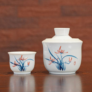 ถ้วยอบไวน์เซรามิกจิ๋วสไตล์จีนโบราณ อบไวน์ขาวสองมัด ถ้วยชา จิวเวลรี่ เครื่องประดับตกแต่งบ้าน ของใช้ในครัวเรือน