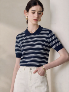 Roey s house | Elegant Business Striped Blouse
