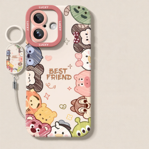 DONGYU | Shockproof Full Case for iPhone with Lanyard Cute Disney Design