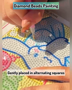DIY Diamond Beads Painting Cute Cartoon Sanrio Handmade Kids Child Gift Numbers Paint Kuromi Melody Frame Toys Girls