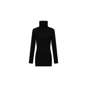 A chock | High-neck Warm Simple Solid T-shirt
