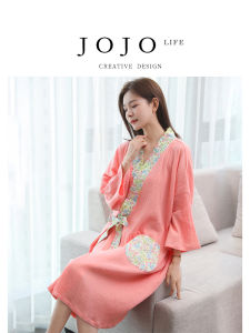 Pure Cotton Absorbent Bath Towel Robe for Women Home Use Comfortable to Wear Wrap Style Bath Gown from China by JOJOS L PD