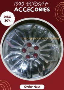 Tutup Dop Velg Mobil Ring 14 - Dop Velg Kaleng Mobil Ring 14 - Dop Velg Mobil Chrome Merah - 1 SET DOP RODA MOBIL SUDAH TERMASUK KAWAT DOP RODA - DOP MODEL LABA-LABA WARNA CHROME MERAH - WHEEL COVER