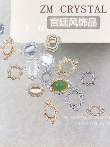 ZM New Ultra-Shiny Return to Palace Nail Art Decorations High Color Retention Copper Inlaid Zinc Alloy Luxury Court Style Jewelry