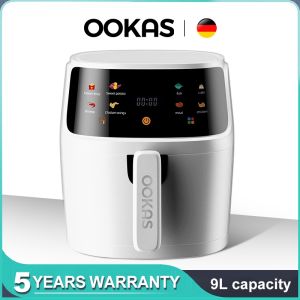 OOKAS LCD Touch Air Fryer 7L 9L Digital Household Automatic Intelligent Electric Fryer Machine