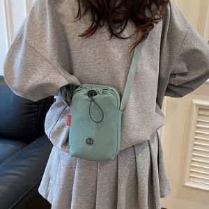 JIFANPAUL | Crossbody Mini Bag Double Layer Water Bottle Holder Casual Fashion Canvas Pouch