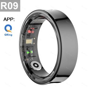 QRing R09 Smart Ring for Men (2025) - Waterproof Fitness Tracker with Heart Rate & Sleep Monitoring Swimming Pool Remote Control Function Activity Tracker for Android & iOS