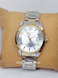 Jam Tangan Pria Rantai Stainless Steel Fitur Tanggal Aktif Anti Air Waterproof Jam Tangan Analog Mewah