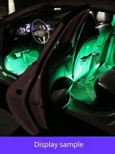 4PCS/SET Car RGB 9LED/12LED/18LED Strips Car Interior Decorative Neon Foot Lamp Door Side USB Cig Socket