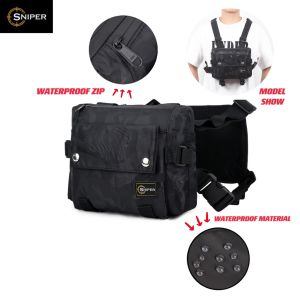 LAZ041) [SCENTED W PERFUME] Japan Design Waterproof SNIPER Button Tactical Chest Bag Rider Bag Outdoor Bag YKK Waterproof Zip