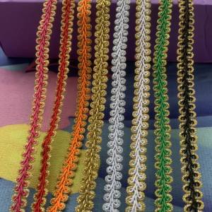 5m/16.4ft Each Pack 1.4cm Wide Lace Trimming Ribbon Centipede Braided Lace Sewing Clothes Accessories Curve Lace DIY Crafts Deco