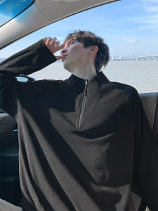 เสื้อเชิ้ตผู้ชายสีพื้น ทรงหลวม แขนยาว ปกโปโล ผ้าโพลีเอสเตอร์ ทรงหลวม ฤดูใบไม้ร่วง/ฤดูหนาว ปกโปโล ปกโปโล