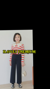 Kids’ Color Stripe Band Straight Pants – Korea’s Premium Kidswear by I LOVE J (Ages 4–8)