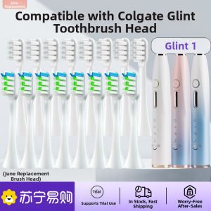 Soft Bristle Electric Toothbrush Heads Compatible with Glint1 June Early Release Oral Care Dental Health Replacement Brushes