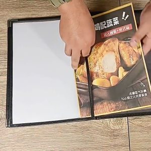 【Local stock】Menu Cover Cook Book Transparent Stand 3/4 Page A4 Size Restaurant Cafe Bar Coffee Shop