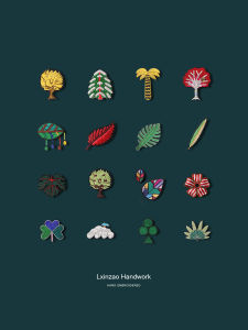 Handmade Embroidered Plant Pin
