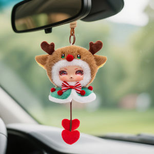 12cm Christmas Tree Christmas Deer Vinyl Face Plush Toys Fairy Tales Animal Toys Pendant Gift Kids Halloween Christmas Gifts