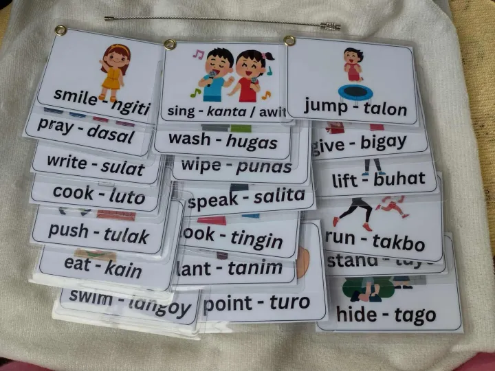English - Tagalog Root words / English - Tagalog action words / Action ...