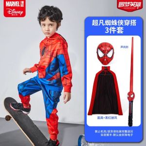 Marvel Spider-Man Childrens Costume Jacket Performance Outfit Set for Boys Halloween Party Casual Polyester Fabric