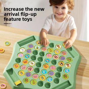 MONLEYTA | Childrens Memory Match Game Attention Practice Parent-Child Puzzle Toy Flip And Match Chess Board Two Players Battle