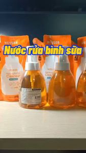 Nước rửa bình sữa Wesser nước súc bình sữa Wesser chai 500ml túi 500ml (mẫu mới)