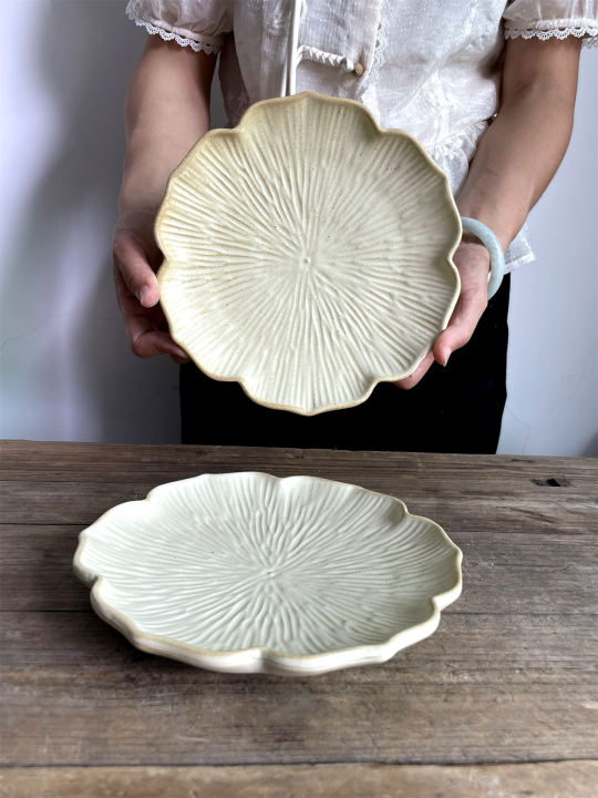 Đĩa Hoa Gốm Sứ Nhật Bản Hoàn Thiện Mờ 8 Inch Đĩa Trang Trí Nhà Bếp Đồ ...