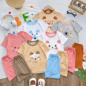 Bộ Quần Áo Trẻ Em Ba Lỗ Hiệu MINKY MOM Vải Thun Lạnh Mềm Mát In Hình Động Vật Cho Bé 0-8 Tuổi TN-IN196