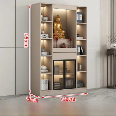 Modern Home Living Room Buddha Niche Altar Table God Image Wealth Deity Offering Table Cabinet Furniture Customizable