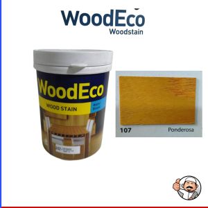 Cat politur sirlak Woodeco woodstain isi 1liter warna lengkap campuran air