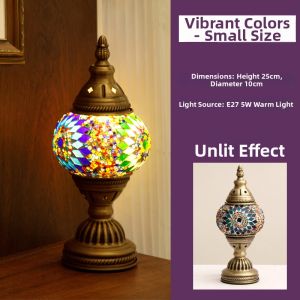 Bedside Decorative Artistic Moroccan Retro Glass Lamp