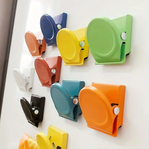 4PCS Magnetic Clips for Office & Fridge - Colorful Document & Photo Organizer Home/Kitchen Use Ideal Christmas Gift