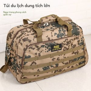 Dung Tích Lớn Họa Tiết Rằn Ri Túi Du Lịch Ngoài Trời Nam Ba Lô Đeo Vai Túi Hành Lý Túi Bảo Quản Quần Áo Túi Cầm Tay