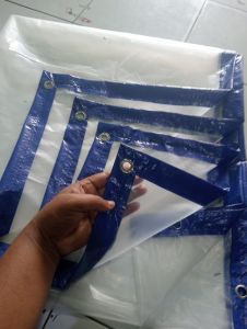 Terpal plastik bening pakai Lis 3x3 3x4 3x5 3x6 3x7 3x8 3x9 3x10 3x15 3x20 3x25 3x30 3x45 200 micro plastik +UV bening TRANSPARAN
