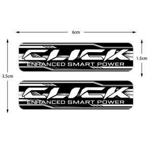 3D Sticker CLICK Logo Motorcycle Refitting Soft Adhesive Tank Emblem Sticker Moto Body Decal for CLICK125i CLICK 125i V2 V3 V4