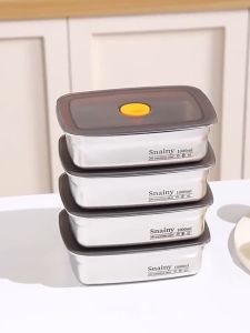 Stainless Steel Food Container with Lid Rectangle Fresh Keeping Box Food Grade Bekas 带盖保鲜盒饭盒