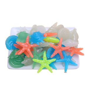 AUK Colorful Luminous Stones Starfish Conch Shaped For Aquarium Walkways Garden Decorative 2-3cm