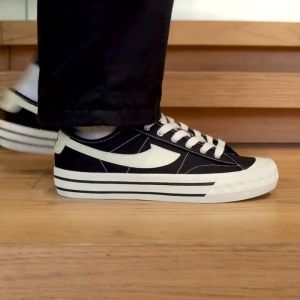 PROMO!!! Sepatu Compass Retrograde Low Black White - Sepatu Sneakers Casual Pria Wanita