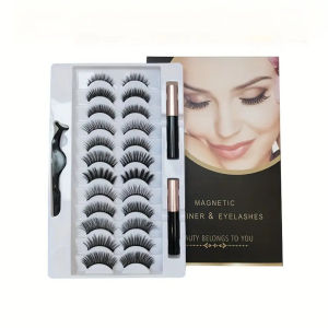 12 pairs of Magnetic False Eyelashes Set Natural simulation curling Magnet Eyelashes Magnetic eyelashes can be reused eyelashes