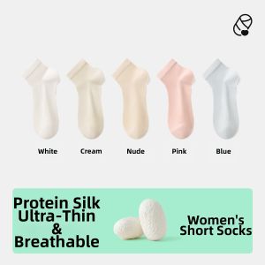 Summer Thin and Breathable Silk Mid-Calf Socks