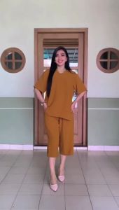 Setelan Jumbo XXL.XXXL.XXXXL LD.120.125 130 /SETELAN CRINKLE POLOS PENDEK ANDIN//PAKAIAN DEWASA