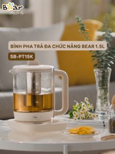 Bình Pha Trà Giữ Nhiệt Bear SB-PT15K - Chọn Nhiệt Độ - Bản Tiếng Việt - BH 18 Tháng