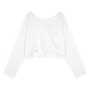 Casual Long Sleeve T-Shirt And Skirt Set Womens Fashion Spring Collection White Lace Trim Bunching Half-length Short Skirt