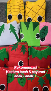 KEDAIBUTIK (K03): Kostum Buah Dan Sayur Anak Untuk Karnaval Cosplay Acara Pesta Sekolah Bahan FLANEL Anti Robek