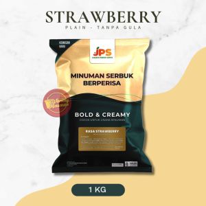 JPS Plain Strawberry 1 kg Premium Bubuk Minuman Stroberi Tanpa Gula / Serbuk / Powder